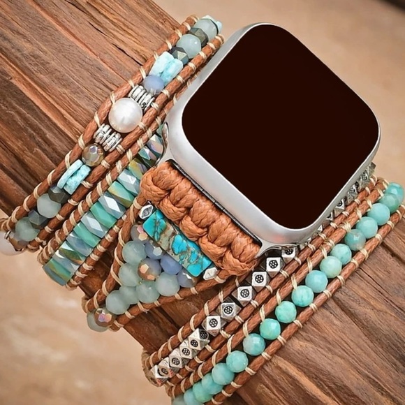 Stone Beaded Apple Watch watchband - Picture 2 of 5